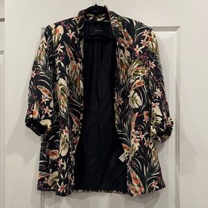 Zara Black Floral Blazer